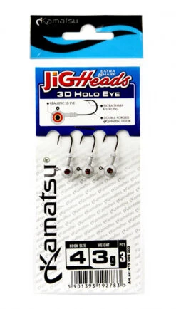 Kamatsu Jighead 3D Holo Red Eye (3pcs) -Pro Vissersaas 415030006r 3