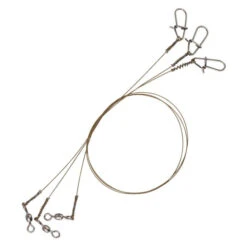 Savage Gear Raw49 Uncoated Trace 20cm 0.27mm 7kg Swivel/Needle Snap 3