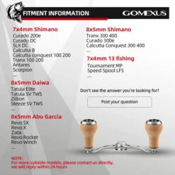 Gomexus Aluminum Double Handle With Cork Knob -Pro Vissersaas BS100HCA27TNr 6