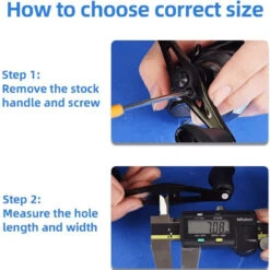 Gomexus 120mm Aluminium Handle With 27mm Cork Knob -Pro Vissersaas BS120HCA27TBKr 7