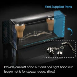 Gomexus 120mm Aluminium Handle With 27mm Cork Knob -Pro Vissersaas BS120HCA27TBKr 8