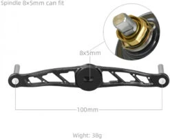 Gomexus Crank Handle Silver/Aurora Knob -Pro Vissersaas BS120TN27TCJ1r 5