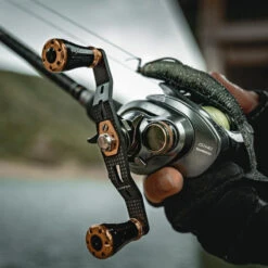 Gomexus 95mm Carbon Swept Handle With 20mm Aluminium Knob -Pro Vissersaas DCS95A20BKGDr 3